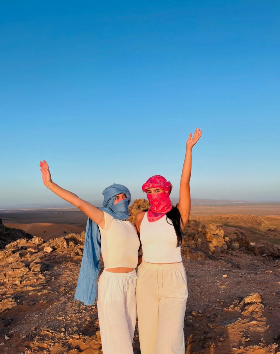 Brooke Ackerman and Manoela Kawasaki, Villanova students on a trip to Morocco.
